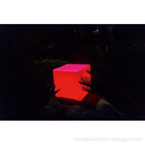 rechargeable and waterproof RGB led furniture with cube shape